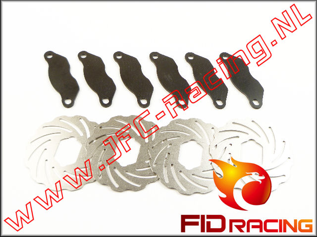 FID 0001, FID Racing DubbeleRemschijven (LOSI 5ive / Mini)(RVS / Epoxie) Set.